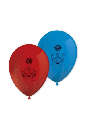 Zestaw balonów Paw Patrol – 8 szt. (10″/25 cm, czerwone i niebieskie)