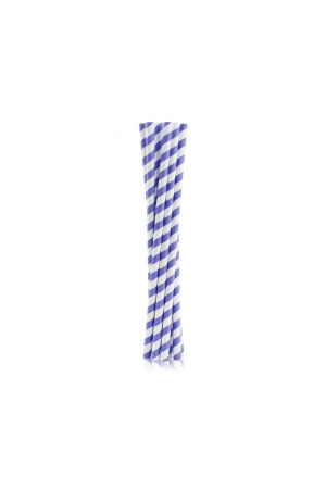 Słomki papierowe SHAKE fioletowe paski, 8x252mm / 10 szt.