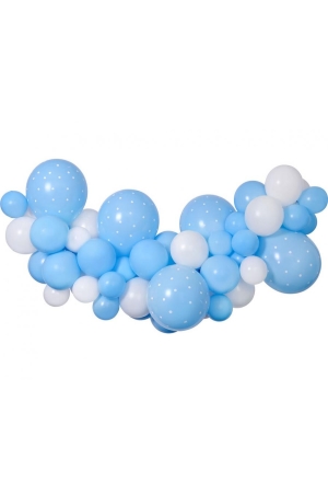 #GB Girlanda balonowa DIY Baby Blue, 65 szt.