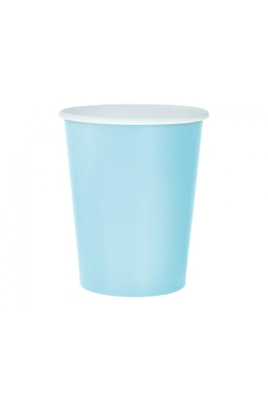 Kubeczki papierowe jasnoniebieskie jednokolorowe – 250 ml / 14 szt.