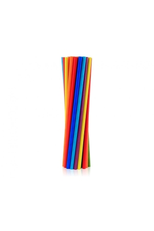 Słomki papierowe SHAKE tęczowy mix, 8x252mm / 200 szt.