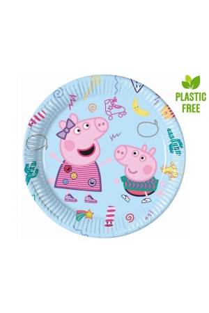 #ZTA Talerzyki papierowe Peppa Pig (Hasbro), next generation, 23 cm, 8 szt. (plastic-free)