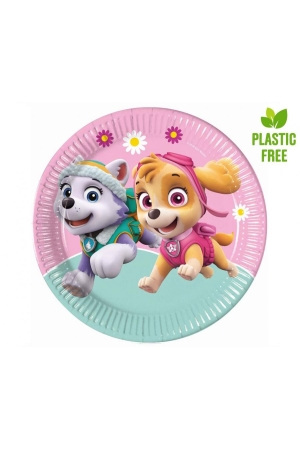 #ZTA Talerzyki papierowe Paw Patrol Skye & Everest (Nickelodeon), next generation, 23cm, 8 szt. (plastic-free)