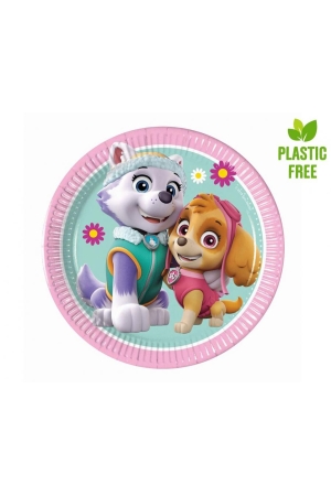 #ZTA Talerzyki papierowe Paw Patrol Skye & Everest (Nickelodeon), 20cm, 8 szt. (plastic-free)
