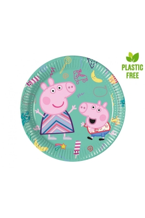 #ZTA Talerzyki pap. Peppa Pig, next generation, 20 cm, 8 szt. (plastic-free)