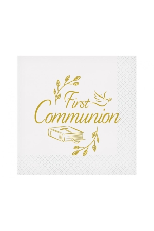 #ZSE Serwetki First Communion, certyfikat FSC, 33x33 cm/ 20 szt.