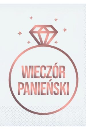 #ZSE Serwetki Wieczór Panieński (białe), certyfikat FSC, 33x33 cm/ 20 szt. KK