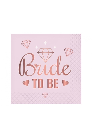 #ZSE Serwetki Bride To Be (różowe), certyfikat FSC, 33x33 cm/ 20 szt.