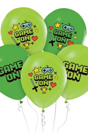 Balony Game On – 12 cali/ 5 szt
