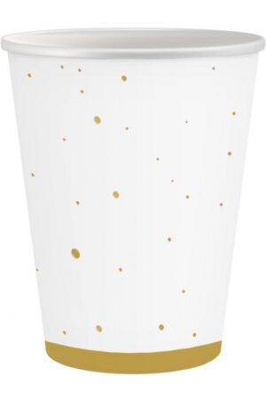 Kubeczki papierowe Celebrate złote – 250 ml / 6 szt.