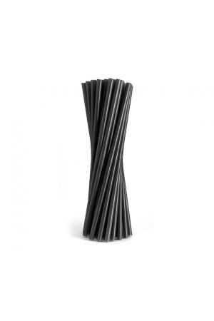 Słomki wielokrotnego użytku, czarne, 7,5x190 mm/ 200 szt.