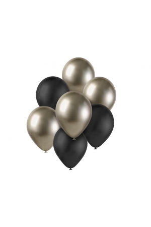 Bukiet balonowy prosecco-czarny, 7 szt.