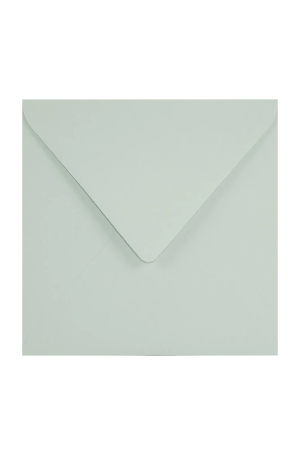 Koperta ozdobna gładka kolorowa ekologiczna kwadratowa K4 15,3x15,3 NK Keaykolour Pastel Green jasna zielona 120g -