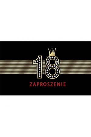 Zaproszenia na 18. urodziny • Chłopak, Dziewczyna, Kobiece, Męskie (160×95 mm) – zestaw 10 szt.