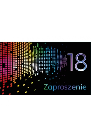 Zaproszenia na 18. urodziny • Chłopak, Dziewczyna (160×95 mm) – zestaw 10 szt.