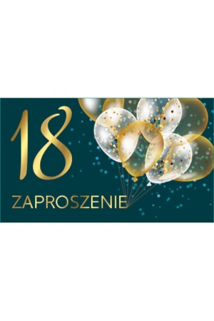 Zaproszenia na 18. urodziny • Chłopak, Dziewczyna (160×95 mm) – zestaw 10 szt.