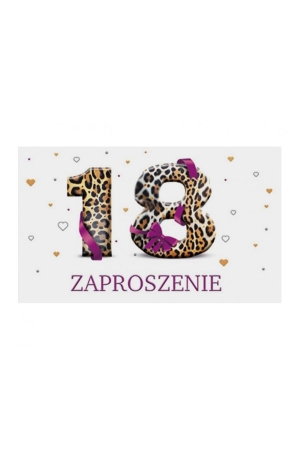 Zaproszenia na 18. urodziny • Dziewczyna (160×95 mm) – zestaw 10 szt.