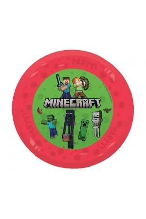 Talerzyki wielokrotnego użytku Minecraft, 21cm, 4 szt.