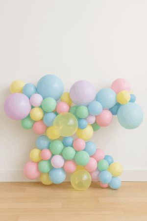 Girlanda Balonowa DIY – Pastelowy Miks, 65 balonów