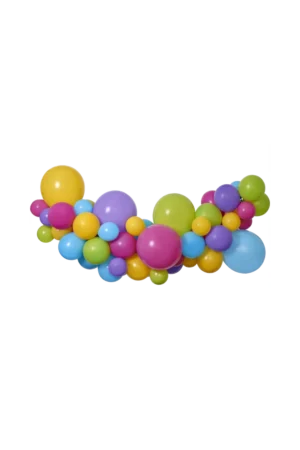 Girlanda Balonowa DIY – Kolorowy Miks, 65 szt. + Taśma