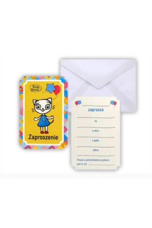 Zaproszenia urodzinowe Kicia Kocia  – 6 szt.
